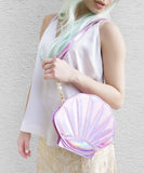 Holographic Shell Purse - Blush